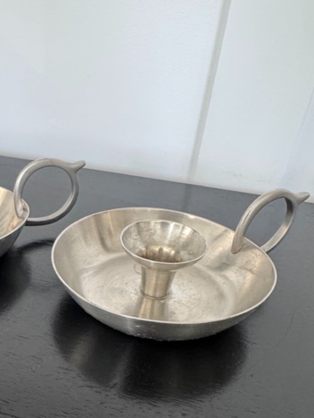 Danforth Pewter Candlestick Holders (Set of 2),Authentic by Judi Danforth,1989 - Picture 5 of 7